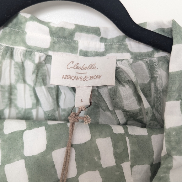 Cleobella X Arrows and Bows Collab Checked Shorts Set Green - Picture 4 of 6